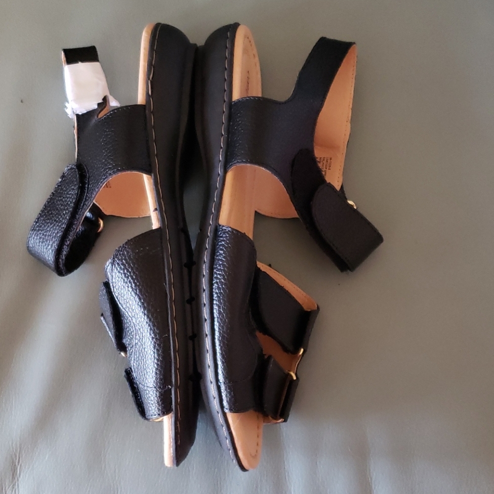 COMFORTVIEW WW BLACK SANDALS - Picture 9 of 10